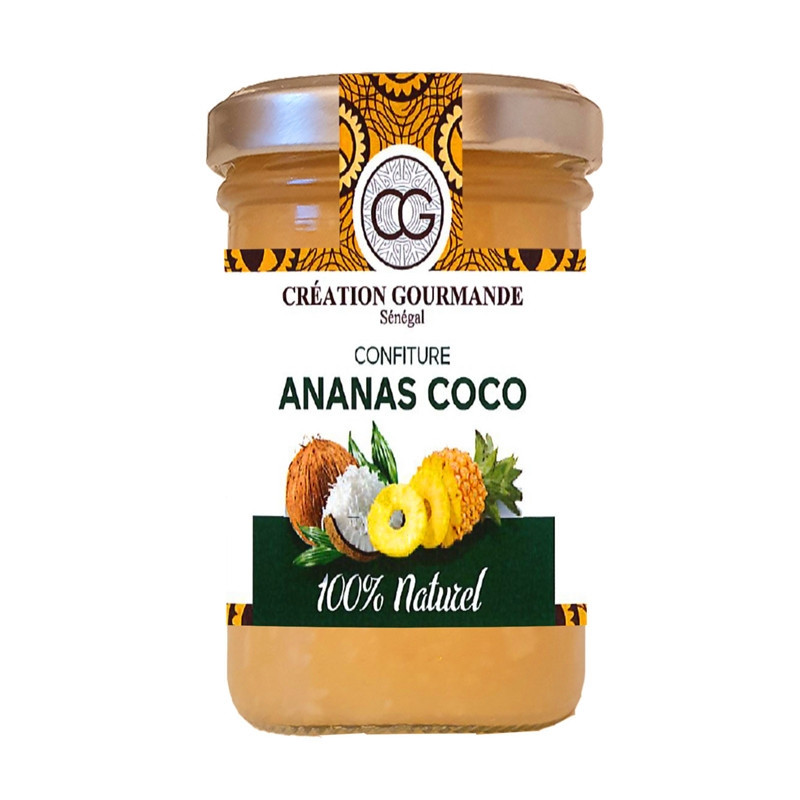 PINEAPPLE COCONUT JAM WITHOUT COLOURING OR PRESERVATIVES AND WITHOUT ARTIFICIAL FLAVOURING