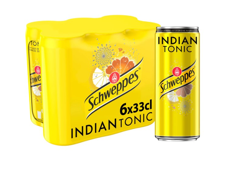SCHWEPPES INDIAN TONIC SODA SLIM CAN