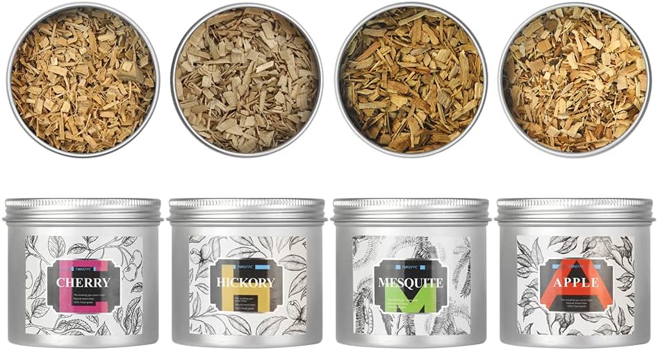 SMOKING WOOD CHIPS ASSORTMENT : CHERRY, APPLE, HICKORY, MESQUITE