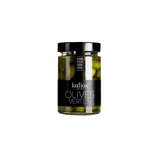[KALIOS04 // 123184] WHOLE CHALKIDIKI GREEN OLIVES IN OLIVE OIL (KALIOS)