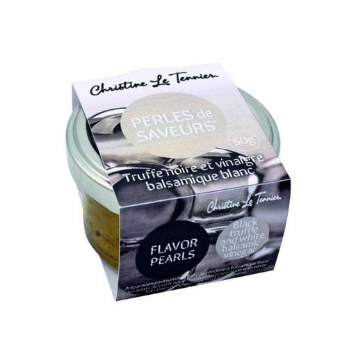 [ALG008] BLACK TRUFFLE AND WHITE BALSAMIC VINEGAR FLAVOUR PEARLS (CHRISTINE LE TENNIER)